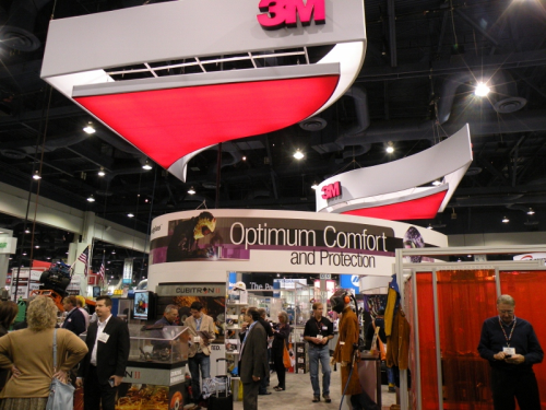 FABTECH 2012 suppliers reported brisk traffic at the show, particularly on the first two days. PIctured is the 3M Abrasives booth.