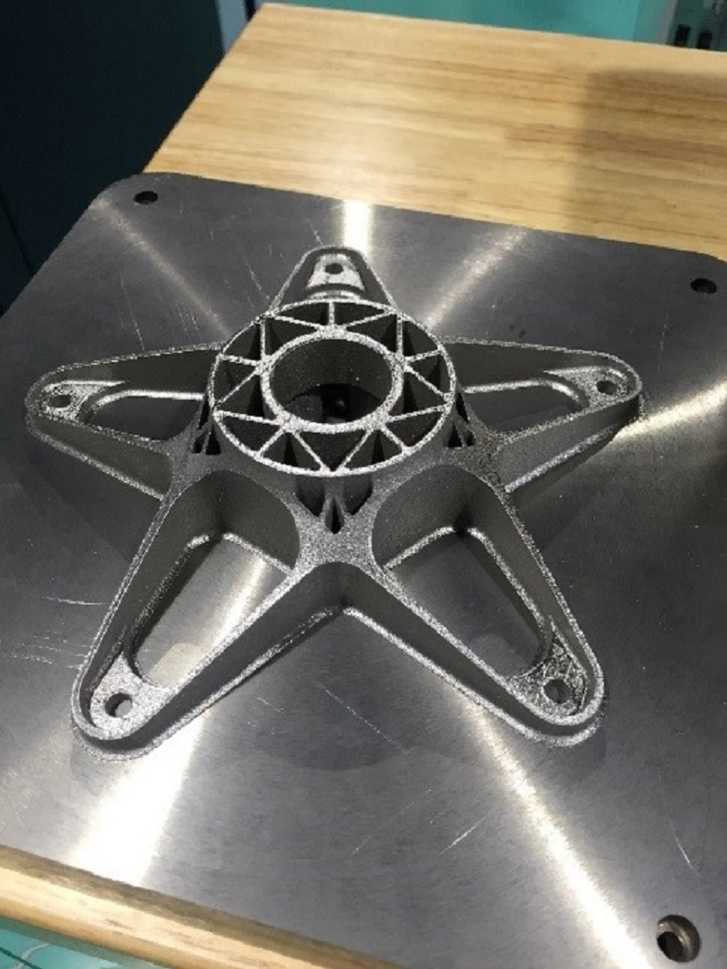 A 3D printed wheel center.