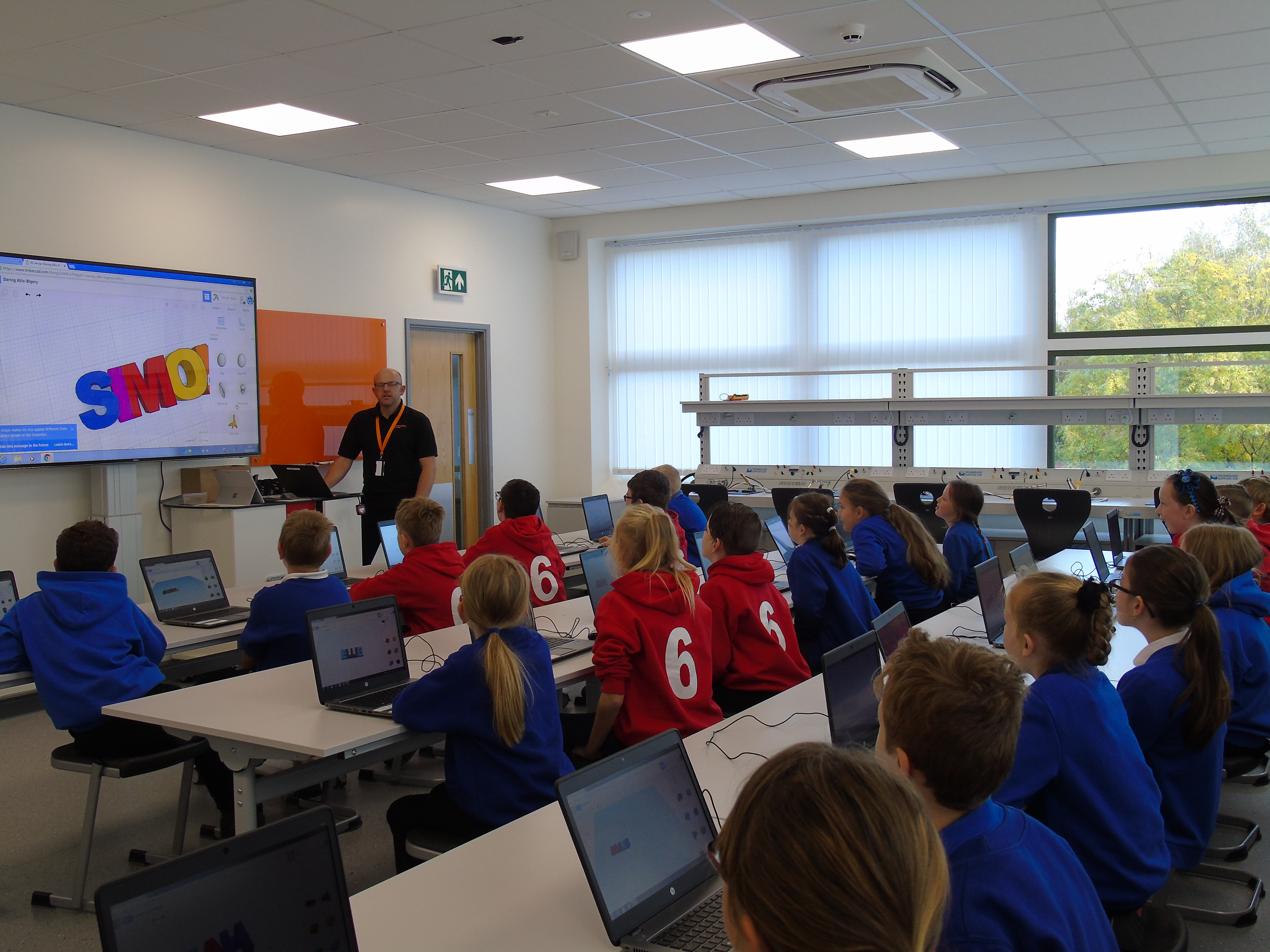 Working with schools at an education facility in South Wales.