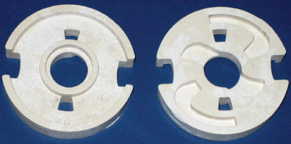 Figure 5. Experimental sample parts of a car braking system made by  ceramic  injection moulding of alumina-based  ceramics.