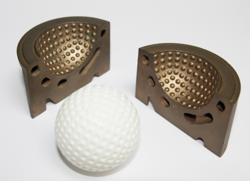 Figure 3c. Golf ball blow mould. DirectTool cavity. Courtesy: Es-Tec, DemoCenter.