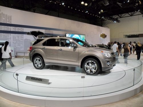GM's Chevy Equinox is just one of several models targeted for a production ramp up. (Photo courtesy of Metal Finishing magazine, taken at the 2009 New York Auto Show.)