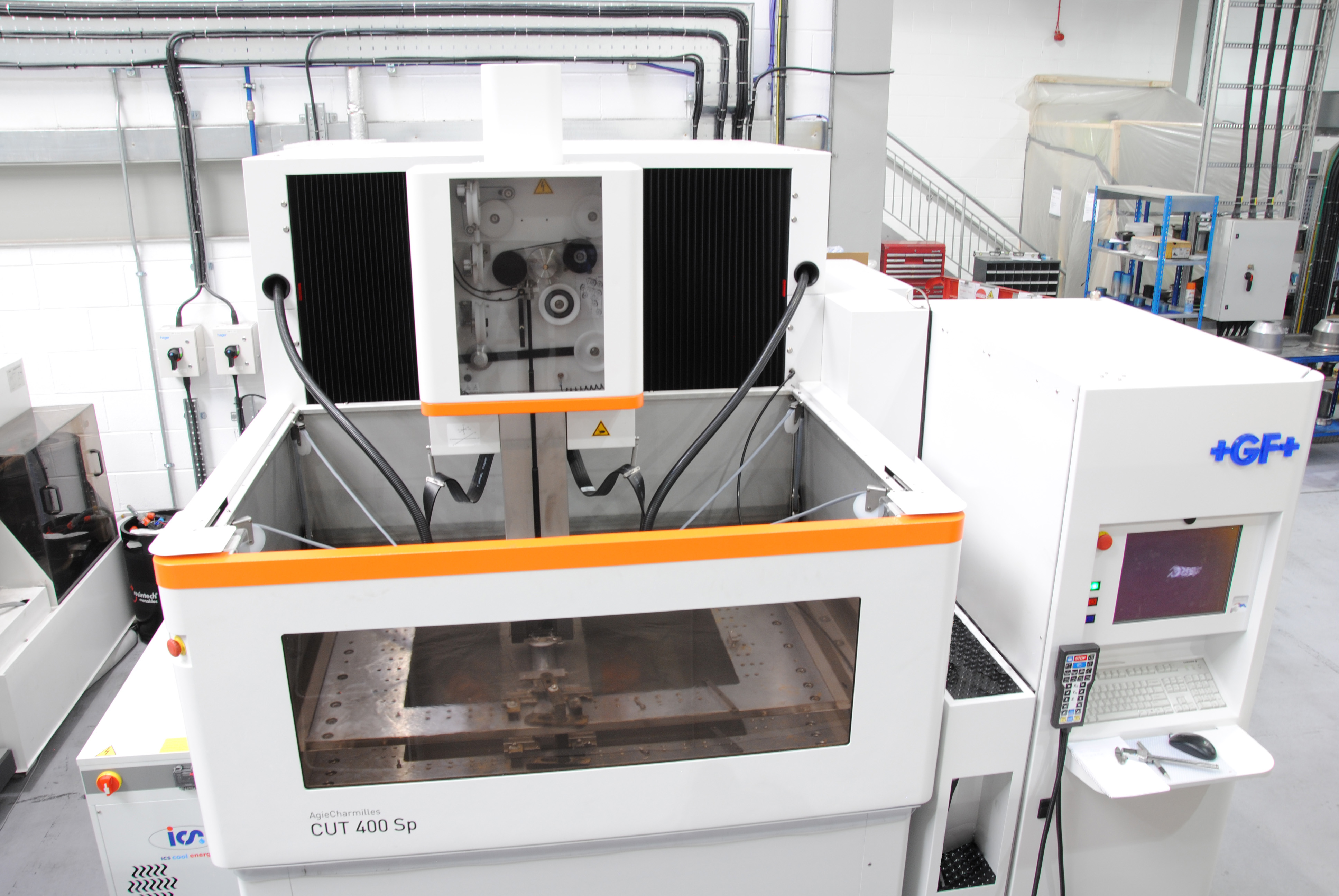 The new EDM system is faster than the centre’s original and can cut through much larger pieces of metal.