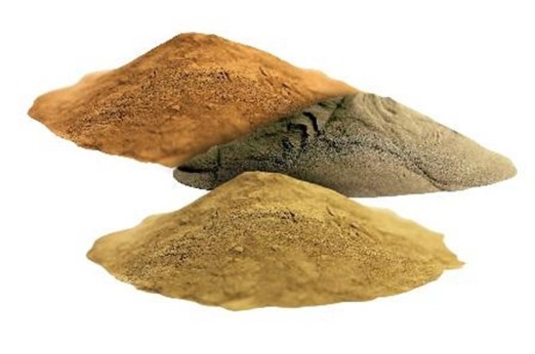 Gold, silver and bronze powders produced and developed for use in the EOS M 100 system (source Cooksongold).