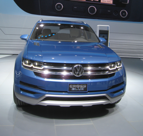 BASF developed a new color Volkswagen's CrossBlue concept car, featured at the 2013 Auto Show in Detroit.