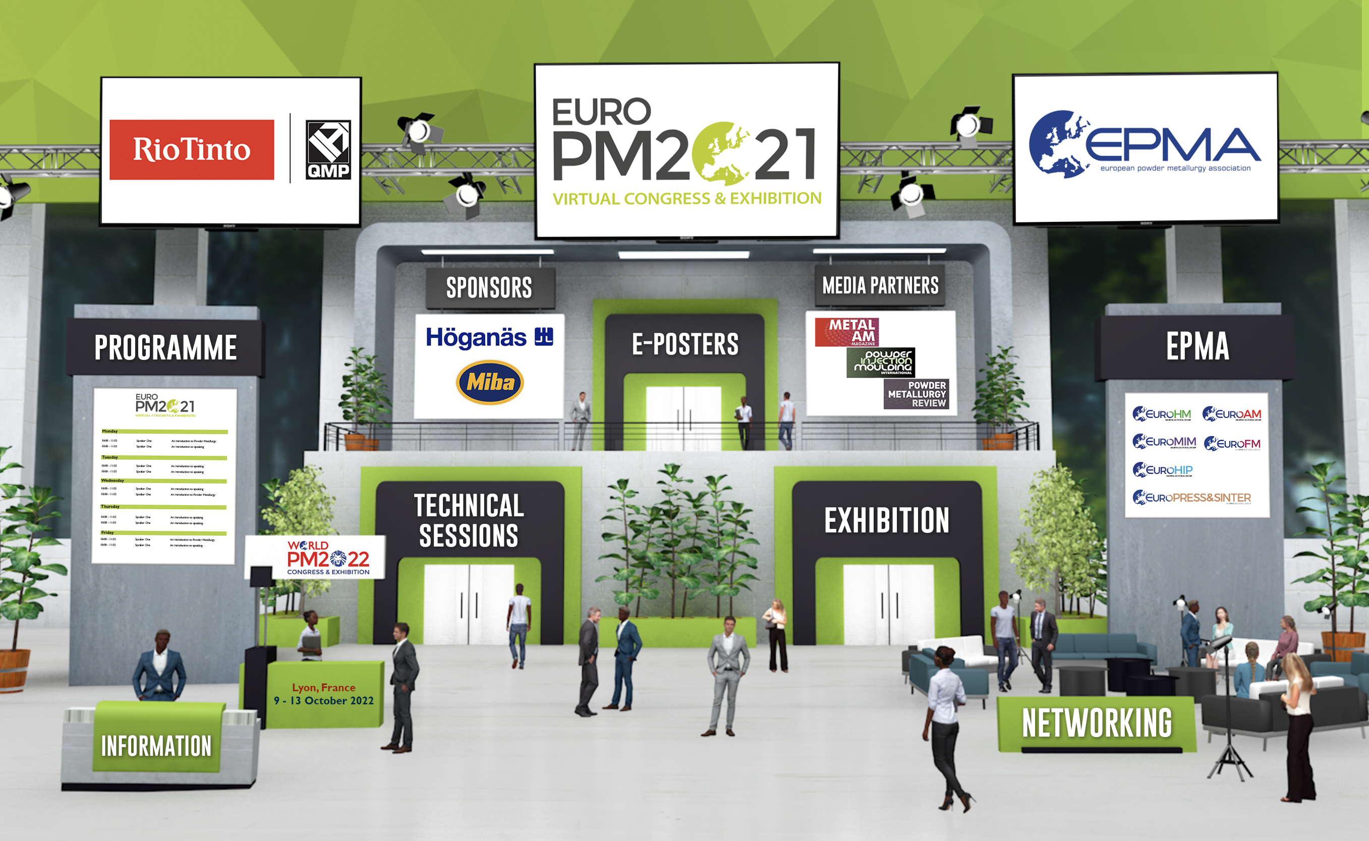 The conference included a virtual PM exhibition featuring 30 booths.