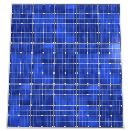 Figure 1: Graphic representation of the “economics of sustainable UV technology.” Example of installed solar panels shown.