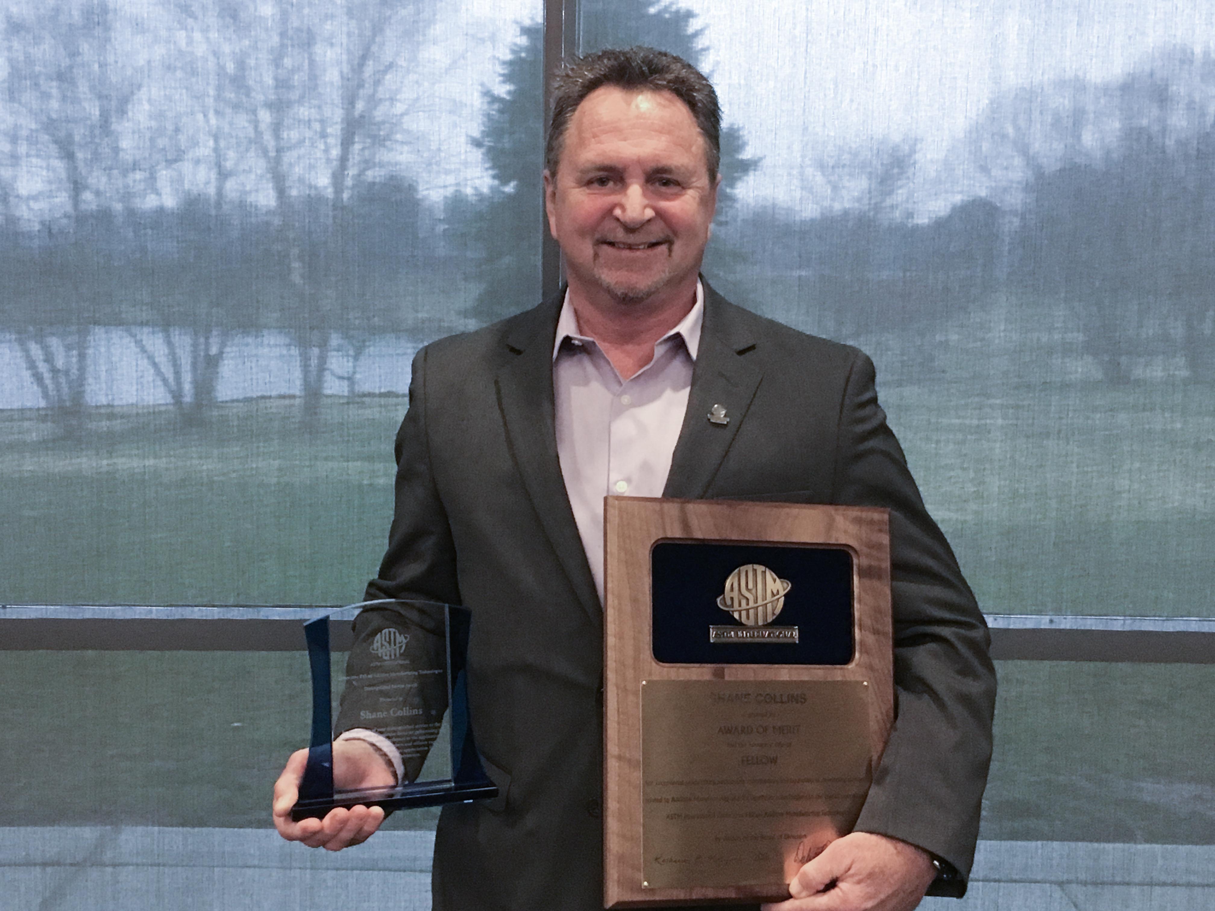 Additive Industries’ Shane Collins has received the ASTM Award of Merit.