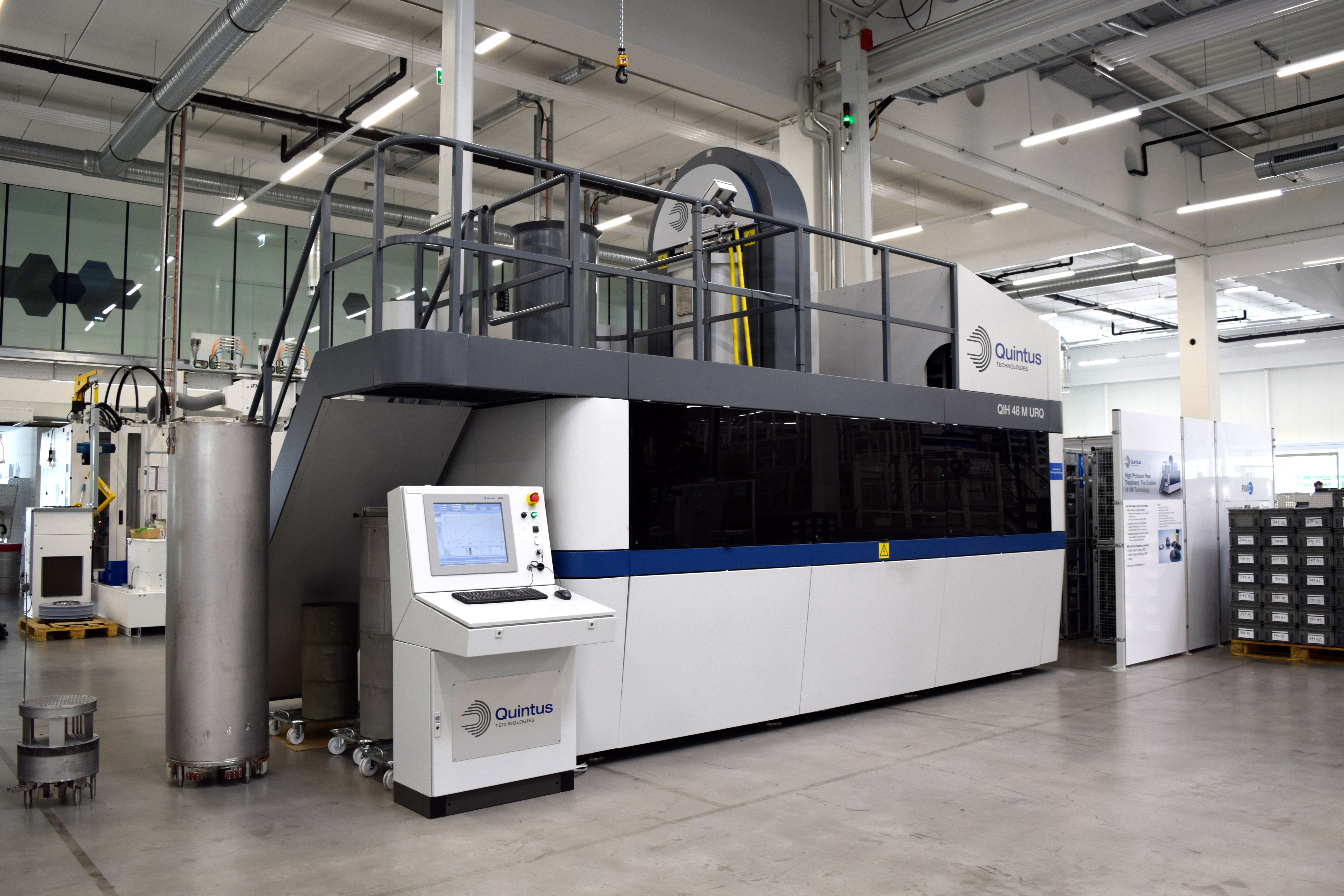 The QIH48 M URQ press is equipped with Quintus’ patented uniform rapid cooling (URC) and uniform rapid quenching (URQ) technologies. (Photo courtesy Quintus Technologies.)