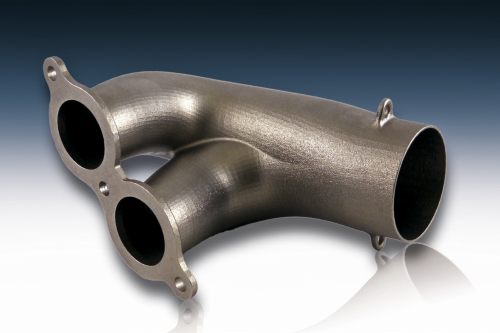 An exhaust manifold built in EOS NickelAlloy IN625.